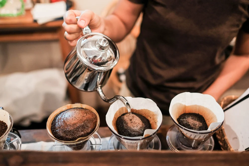 brewing coffee